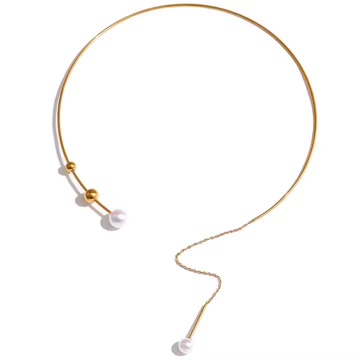 Golden Pearl Charm